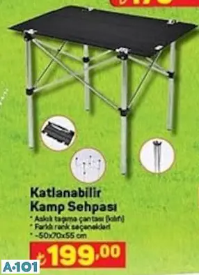 KATLANABİLİR KAMP SEHPASI